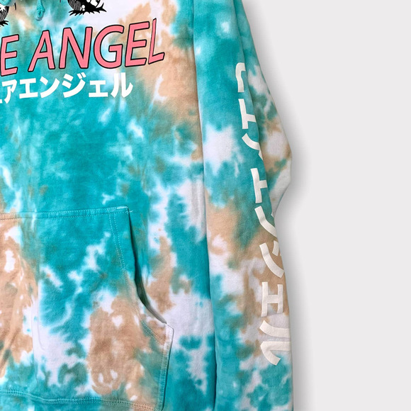 By Samii Ryan Pure Angel Tie Dye Hoodie in Cloud Blue Size Large - Picture 7 of 14
